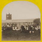 St Johns Church and graveyard before rebuild [Stereoview, 1860s 
